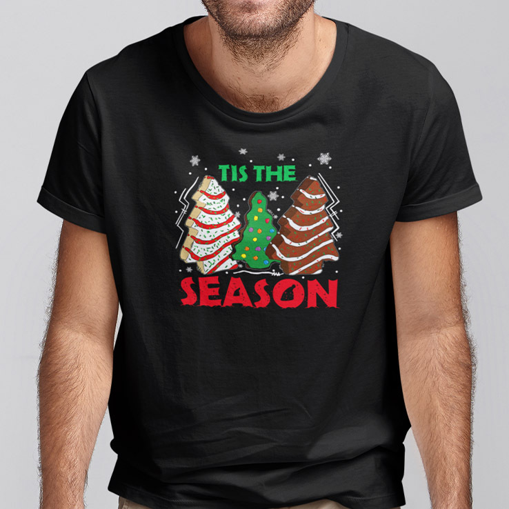 Tis The Season Christmas Tree Cakes Debbie Xmas Shirt.jpg