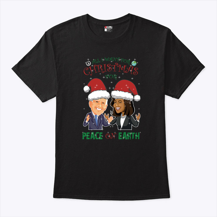 Peace On Earth Christmas Shirt Joe Biden and Kamala Harris 1.jpg