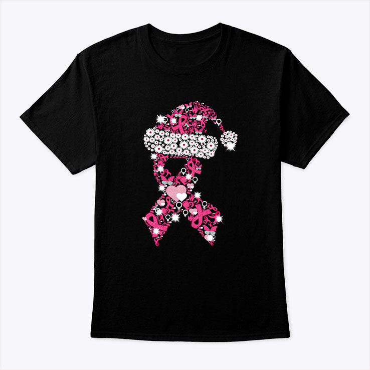 Breast Cancer Ribbon Christmas Shirt tee.jpg