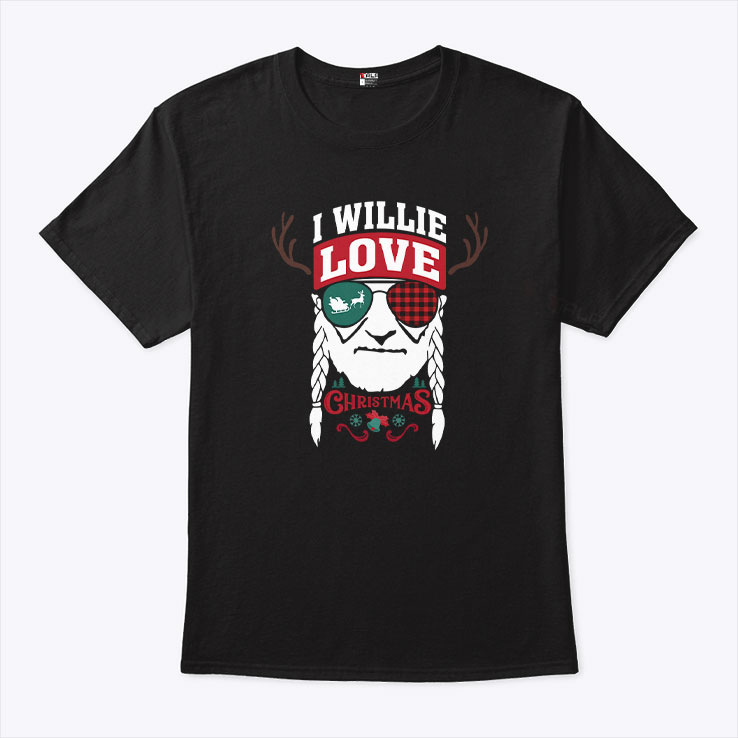 I Willie Love Christmas Shirt Willie Nelson Reindeer 1.jpg
