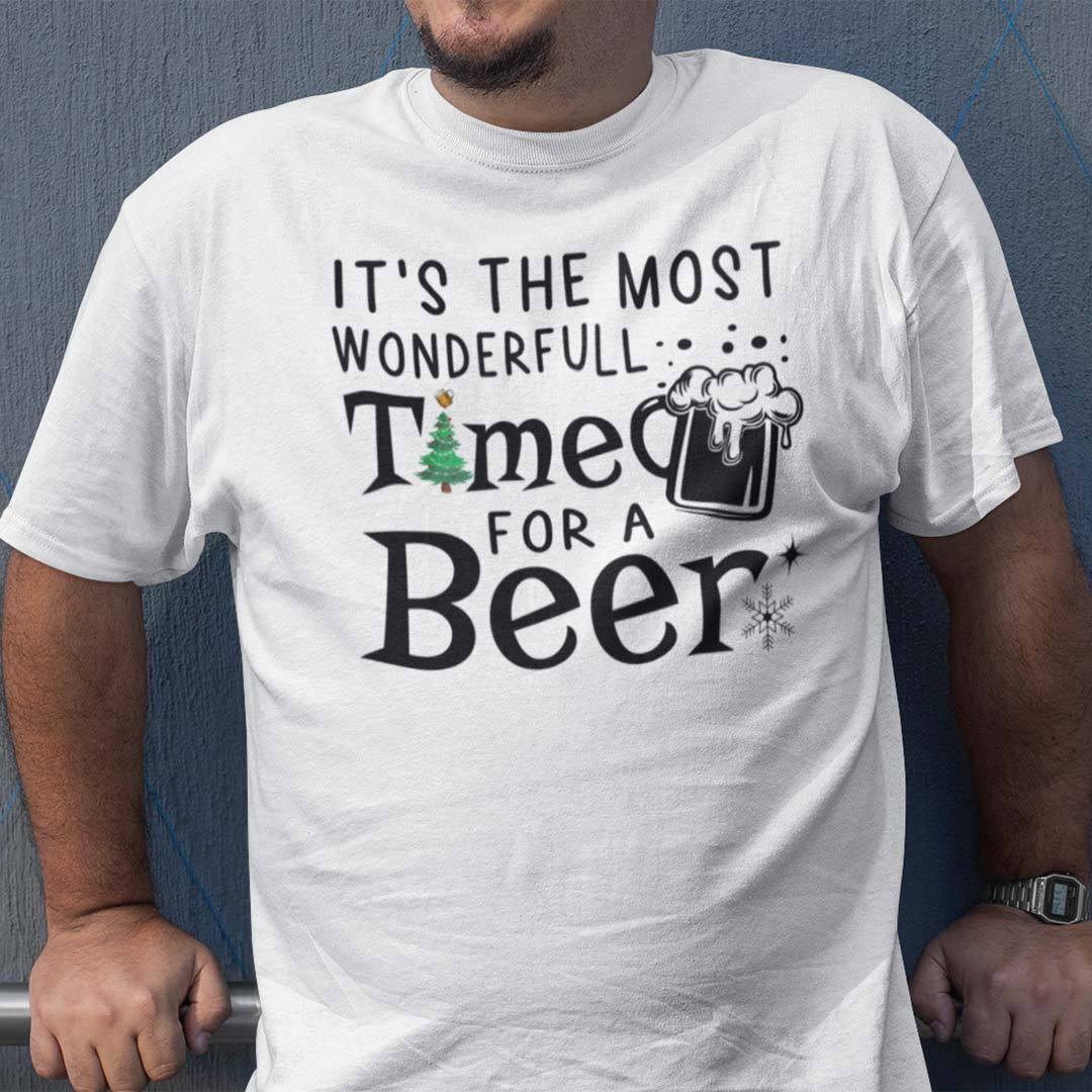 Beer Christmas Tree Shirt Its The Most Wonderfull Time For A Beer.jpg