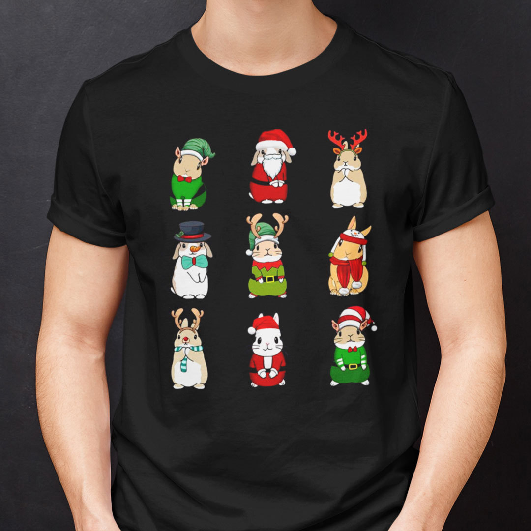Rabbit Christmas Shirt I Love Rabbits Happy Christmas.jpg