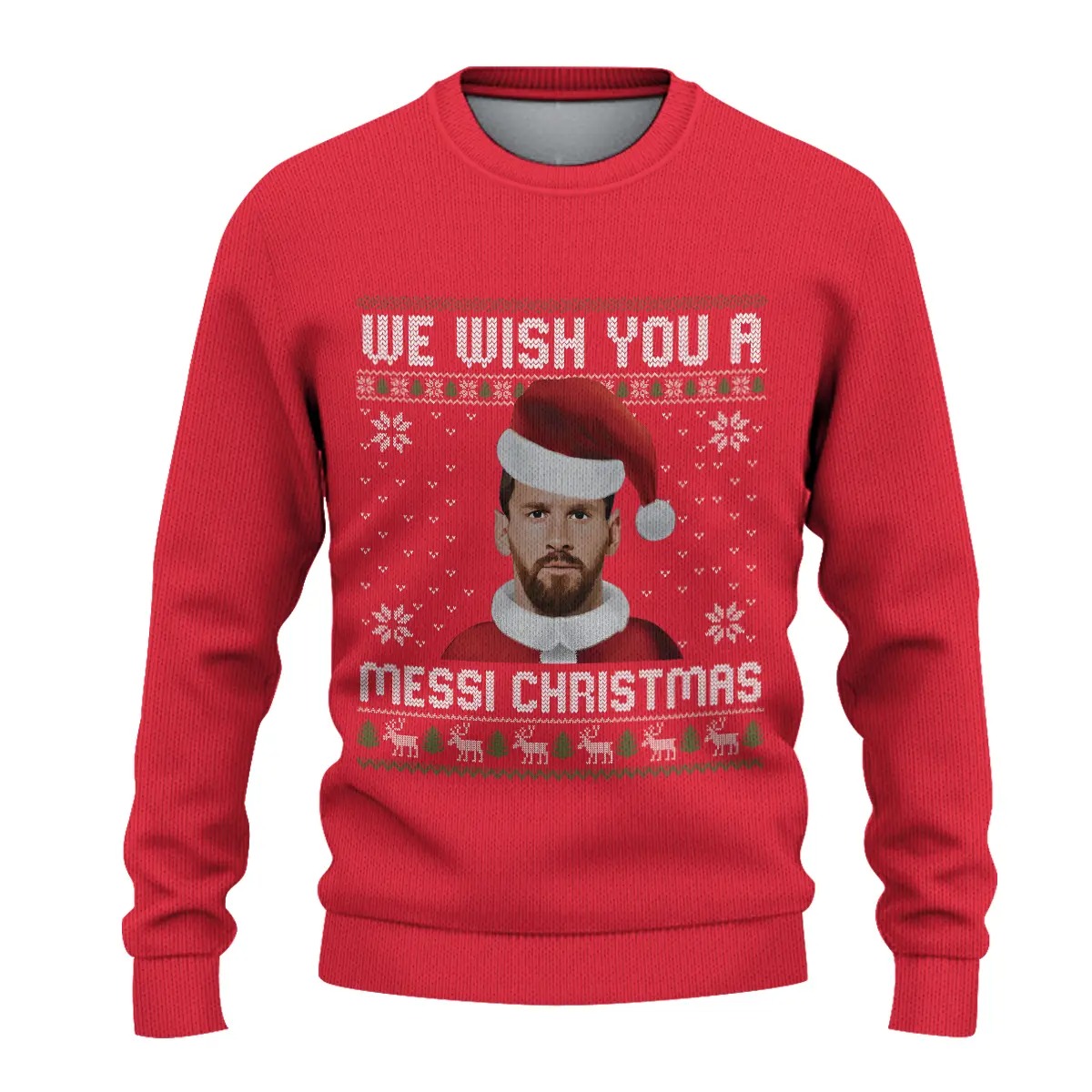 We Wish You A Messi Christmas Sweater front.jpg