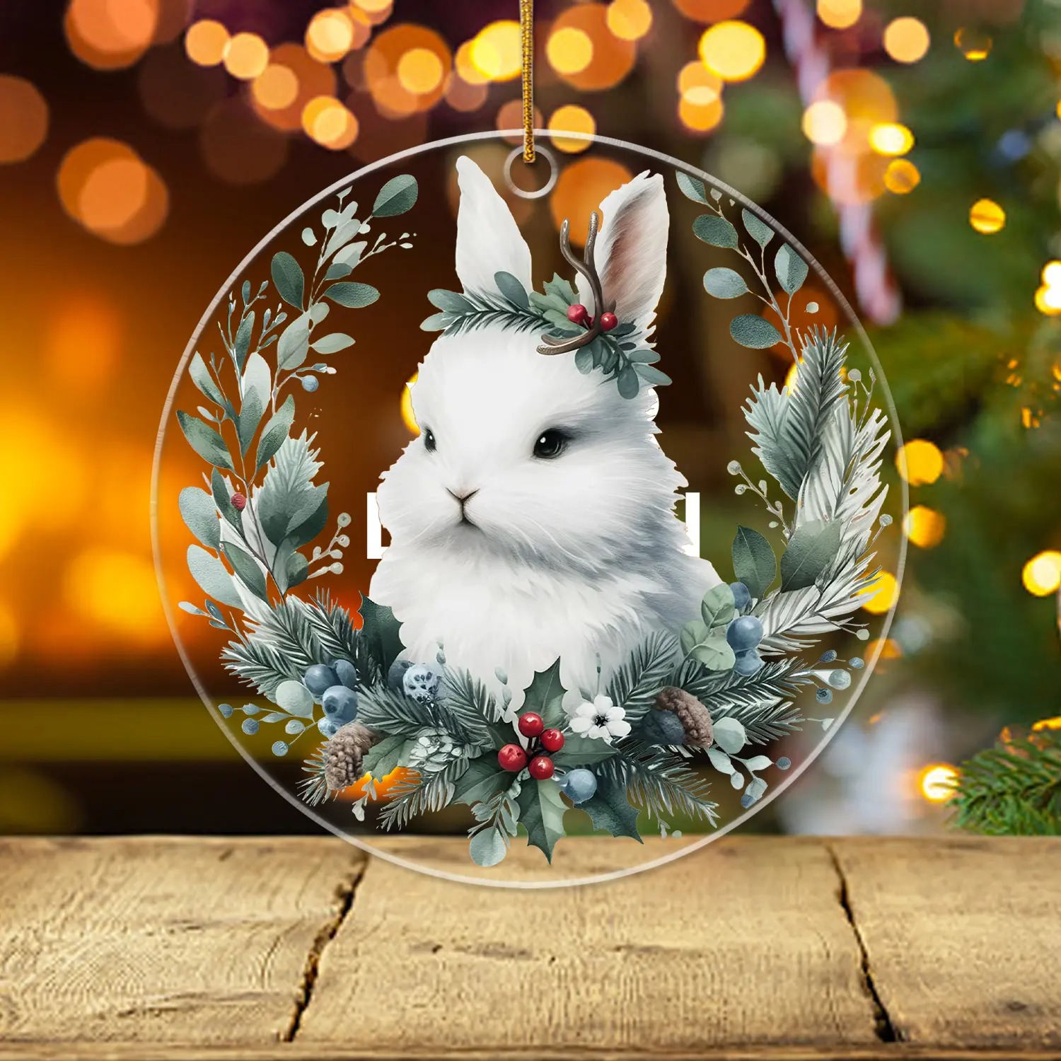 Christmas Rabbit Acrylic Ornament.jpg
