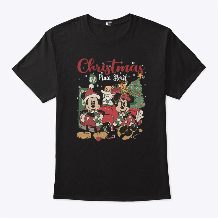 Disney Mickey And Mickey Minnie Christmas On Main Street Shirt.jpg