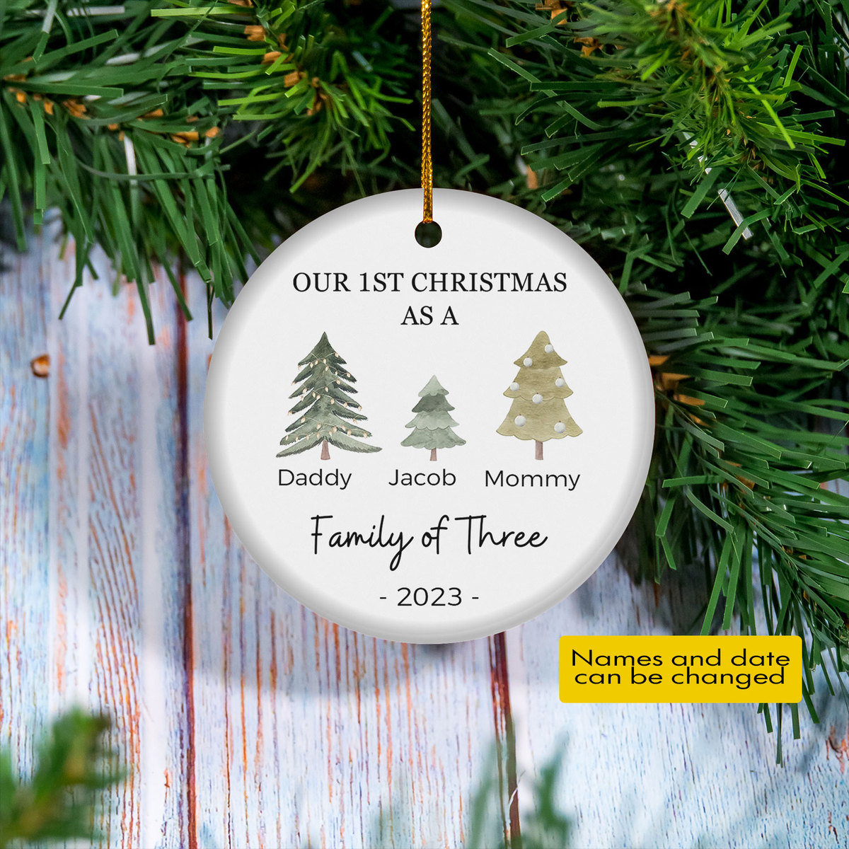 Our 1st Christmas Family Of Three Personalized Ornament.jpg