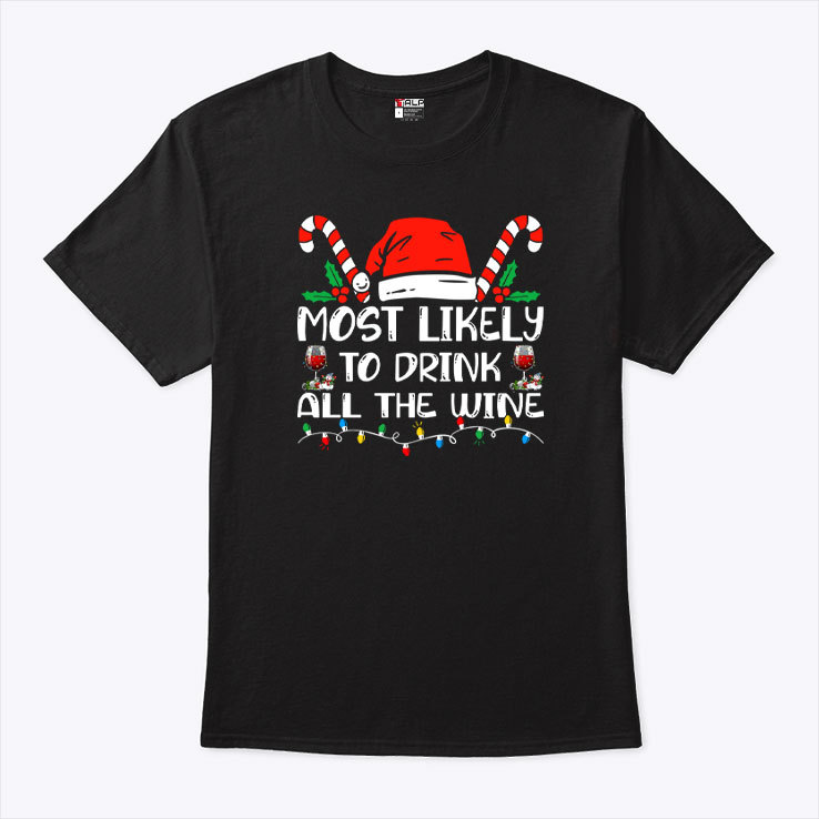 Most Likely To Nap On Christmas T Shirt.jpg