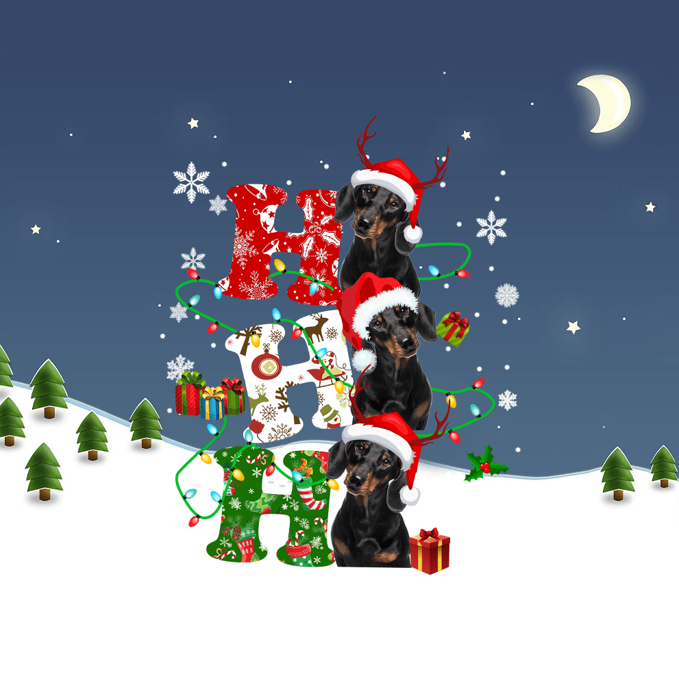 Ho Ho Ho Santa Reindeer Dachshunds Christmas.png Ho Ho Ho Santa Reindeer Dachshunds Christmas.png