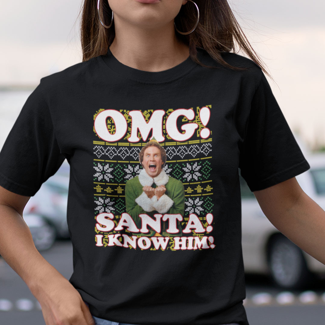 Buddy The Elf Shirt OMG Santa I Know Him.jpg