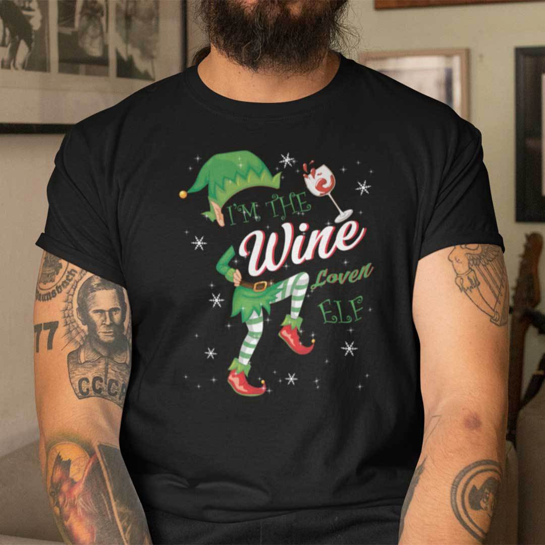 Christmas Wine Glass Shirt Im The Wine Lover Elf.jpg