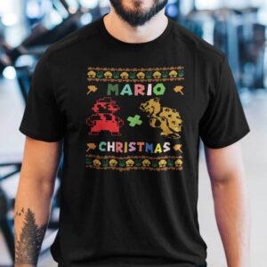 Mario Christmas T Shirt Christmas Holiday Tee.jpg