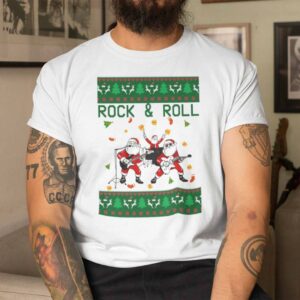 Rock And Roll Christmas Shirt Santa Rocks Music Band.jpg