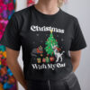 Cat Pushing Christmas Tree Shirt Cat Christmas With My Cat.jpg