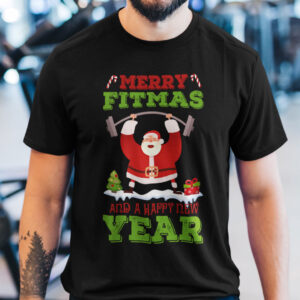 Santa Fitness Christmas Sport Shirt Merry Fitmas And A Happy New Year.jpg