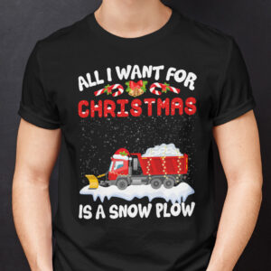Christmas Cars Shirt Santa Hat All I Want For Christmas Is A Snow Plow 1.jpg