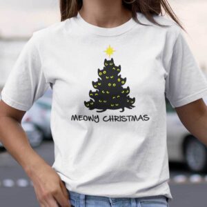 Meowy Christmas Shirt Cat Pine Tee.jpg