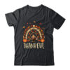 Thankful Thanksgiving Rainbow Turkey Classic T Shirt Black 600x.jpg