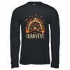 Thankful Thanksgiving Rainbow Turkey Long Sleeve T Shirt Black 600x.jpg