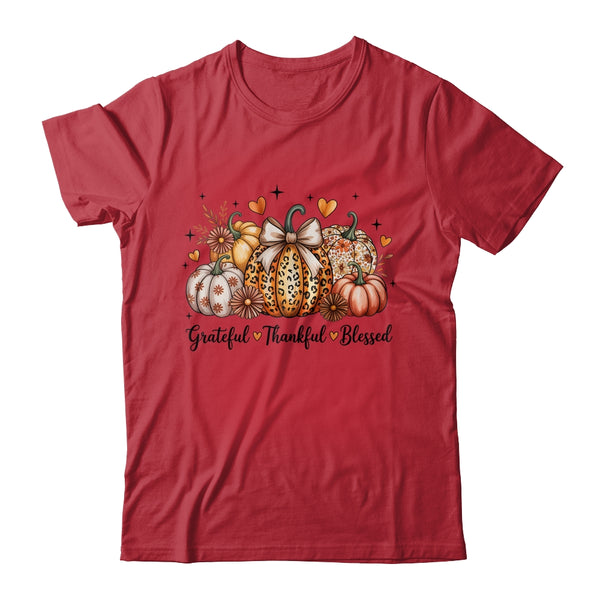 Thankful Grateful Blessed Pumpkin Christian Thanksgiving Fall Shirt Sweatshirt Classic T Shirt Red 600x.jpg