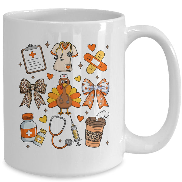 Nurse Thanksgiving Thankful Turkey Healthcare Worker Autumn Mug 15oz Mug White back 600x.jpg