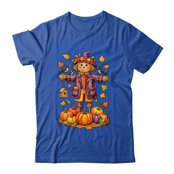 Scarecrow Autumn Harvest Fall Season Pumpkin Thanksgiving Shirt Hoodie Classic T Shirt Royal 600x.jpg