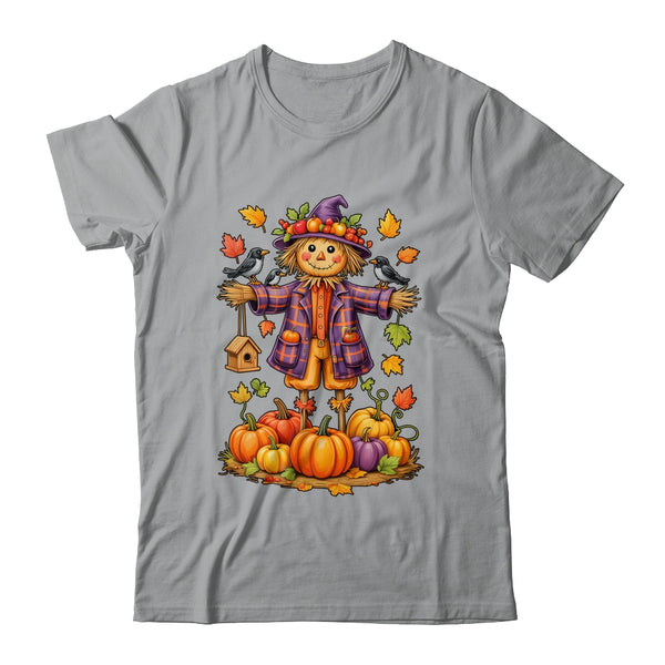 Scarecrow Autumn Harvest Fall Season Pumpkin Thanksgiving Shirt Hoodie Classic T Shirt Sport Grey 600x.jpg