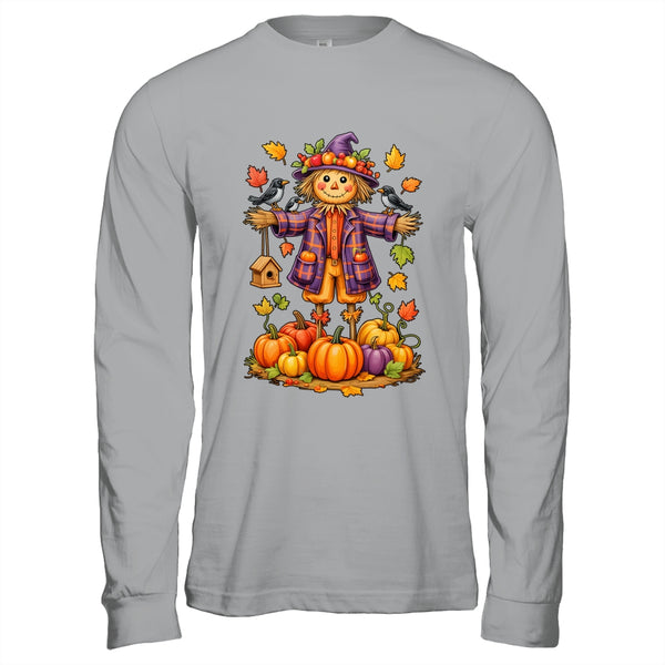 Scarecrow Autumn Harvest Fall Season Pumpkin Thanksgiving Shirt Hoodie Long Sleeve T Shirt Sport Grey 600x.jpg