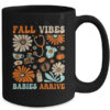 Labor Delivery Nurse Boho Floral Autumn Stethoscope Fall Mug 15oz Mug Black back 600x.jpg