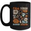 Labor Delivery Nurse Boho Floral Autumn Stethoscope Fall Mug 15oz Mug Black front 600x.jpg