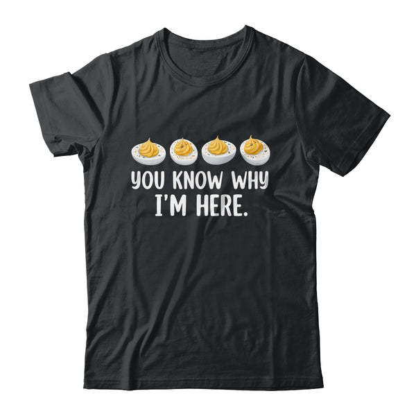 Retro Thanksgiving You Know Why I m Here Deviled Egg Funny Shirt Hoodie Classic T Shirt Black 600x.jpg