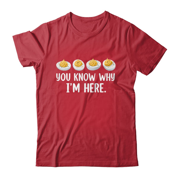 Retro Thanksgiving You Know Why I m Here Deviled Egg Funny Shirt Hoodie Classic T Shirt Red 600x.jpg
