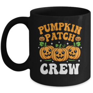 Pumpkin Patch Crew Matching Family Group Fall Autumn Mug 11oz Mug Black front 600x.jpg