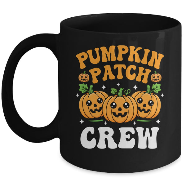 Pumpkin Patch Crew Matching Family Group Fall Autumn Mug 11oz Mug Black front 600x.jpg