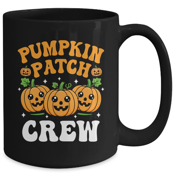 Pumpkin Patch Crew Matching Family Group Fall Autumn Mug 15oz Mug Black back 600x.jpg