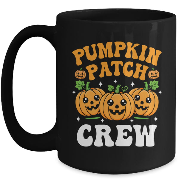 Pumpkin Patch Crew Matching Family Group Fall Autumn Mug 15oz Mug Black front 600x.jpg
