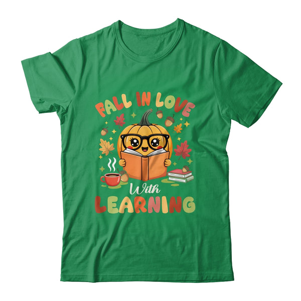 Fall In Love With Learning Autum Thanksgiving Teacher Women Shirt Sweatshirt Classic T Shirt Irish Green 600x.jpg