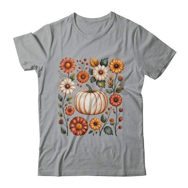 Pumpkin Season Wildflower Thanksgiving Autumn Fall Leaves Shirt Sweatshirt Classic T Shirt Sport Grey 600x.jpg