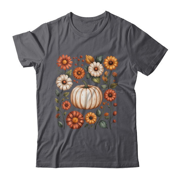 Pumpkin Season Wildflower Thanksgiving Autumn Fall Leaves Shirt Sweatshirt Classic T Shirt Dark Heather 600x.jpg