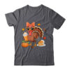 Turkey Drinking Coffee Bow Thanksgiving Womens Turkey Day Shirt Sweatshirt Classic T Shirt Dark Heather 600x.jpg