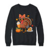 Turkey Drinking Coffee Bow Thanksgiving Womens Turkey Day Shirt Sweatshirt Crewneck Sweatshirt Black 600x.jpg