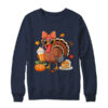 Turkey Drinking Coffee Bow Thanksgiving Womens Turkey Day Shirt Sweatshirt Crewneck Sweatshirt Navy 600x.jpg