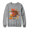 Turkey Drinking Coffee Bow Thanksgiving Womens Turkey Day Shirt Sweatshirt Crewneck Sweatshirt Sport Grey 600x.jpg