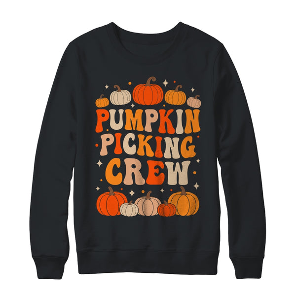 Groovy Pumpkin Picking Crew Matching Family Group Autumn Shirt Sweatshirt Crewneck Sweatshirt Black 600x.jpg