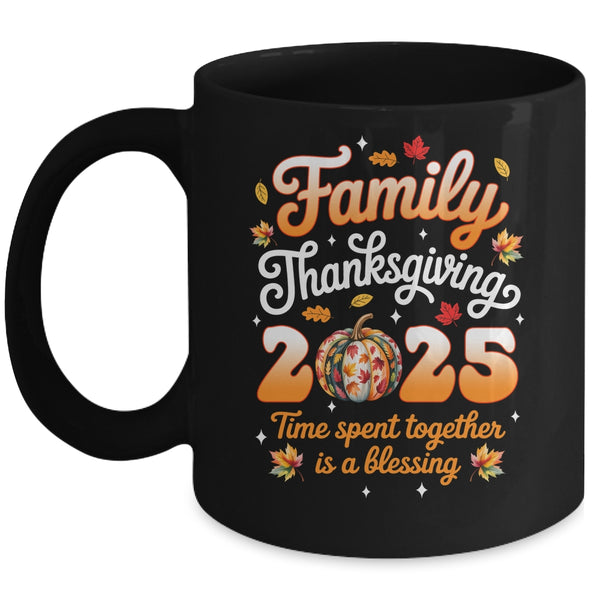 Family Thanksgiving 2025 Thanksgiving Crew Matching Group Mug 11oz Mug Black front 600x.jpg
