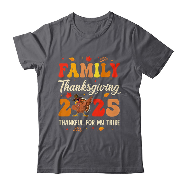 Family Thanksgiving 2025 Crew Dabbing Turkey Group Matching Shirt Hoodie Classic T Shirt Dark Heather 600x.jpg