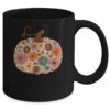 Pumpkin Floral Autumn Fall Season Wildflower Thanksgiving Mug 11oz Mug Black back 600x.jpg