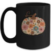 Pumpkin Floral Autumn Fall Season Wildflower Thanksgiving Mug 15oz Mug Black front 600x.jpg