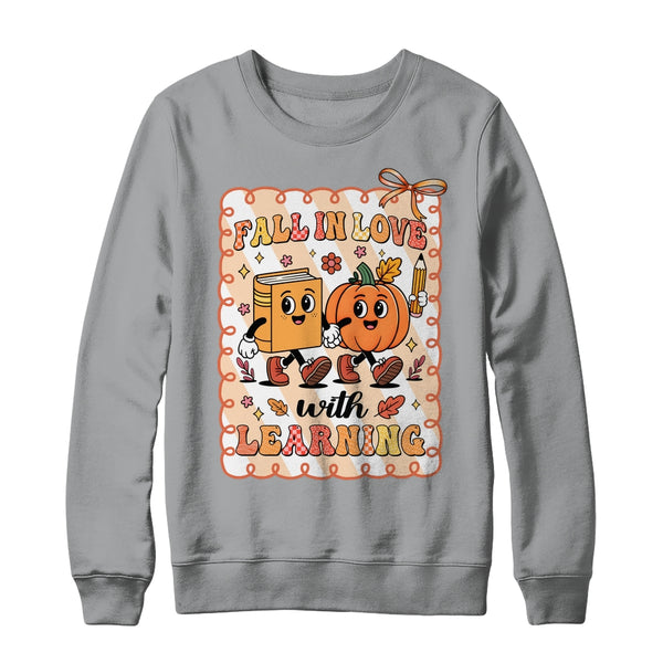 Pumpkin Teacher Preppy Fall In Love With Learning Autumn Shirt Sweatshirt Crewneck Sweatshirt Sport Grey 600x.jpg