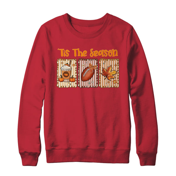 Tis The Season Retro Football Mom Coquette Bow Fall Autumn Shirt Sweatshirt Crewneck Sweatshirt Red 600x.jpg
