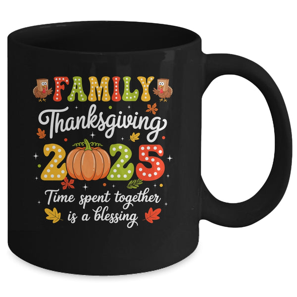 Family Thanksgiving 2025 Thanksgiving Crew Turkey Matching Mug 11oz Mug Black back 600x.jpg